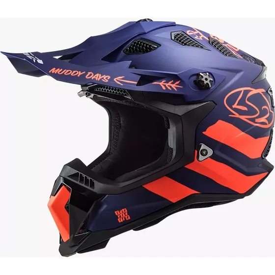 Casco Para Cross Ls2 Mx700 Negro Mate Solid Subverter