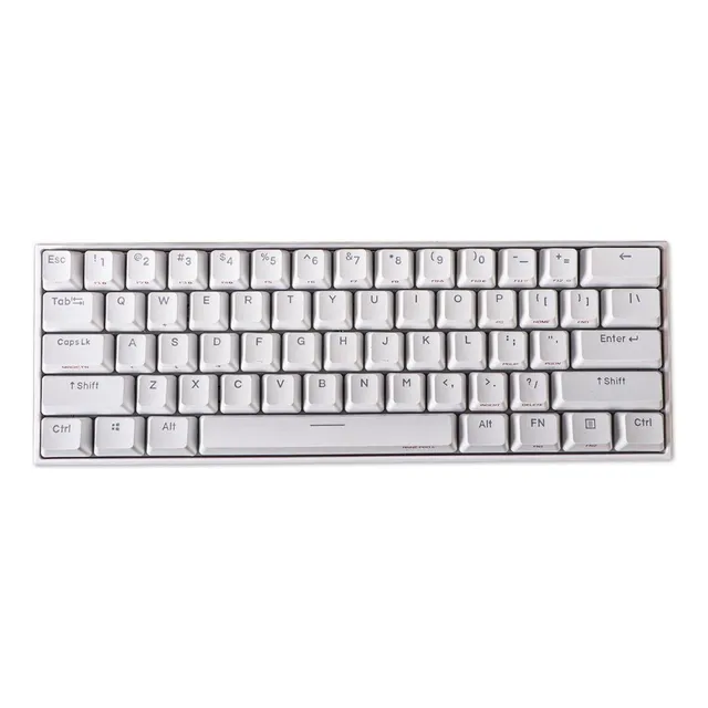 Teclado gamer bluetooth QWERTY Gateron Blue inglés US color blanco con luz RGB