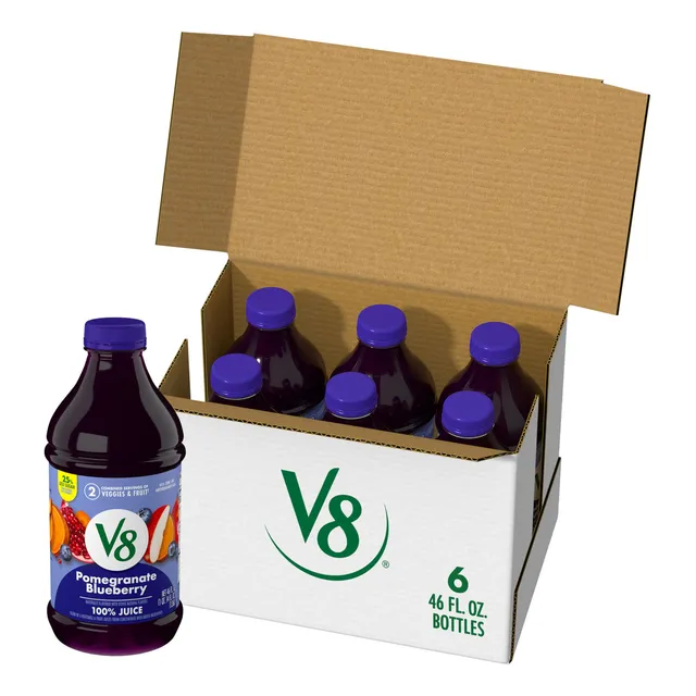V8 Blends 100% Jugo De Granada Y Arandanos, Botella De 46 On