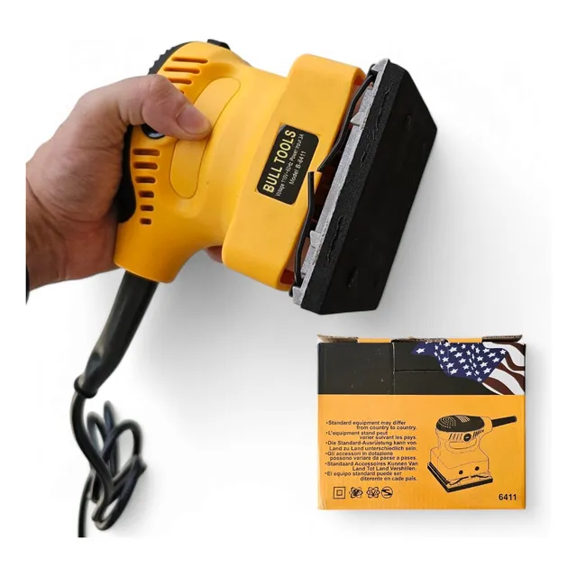 Lijadora De Palma 1/4 Profesional Motor 3a Bulltools B-6411