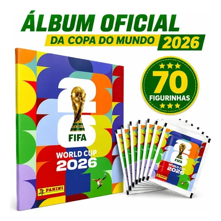 Álbum Copa Do Mundo 2026 + 70 Figurinhas (cromos) Panini.