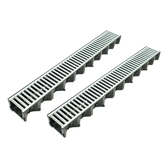Rejilla Galvanizada + Canal Hexaline Plástico Aco 2mt