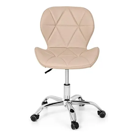 Cadeira De Escritório Eiffel Slim Office Base Giratória Cor Nude Material do estofamento Material Ecológico
