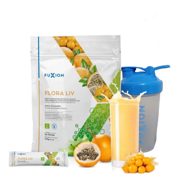 Fuxion Flora Liv X 28 Sobres + Vaso Mezclador/ Oferta Lara