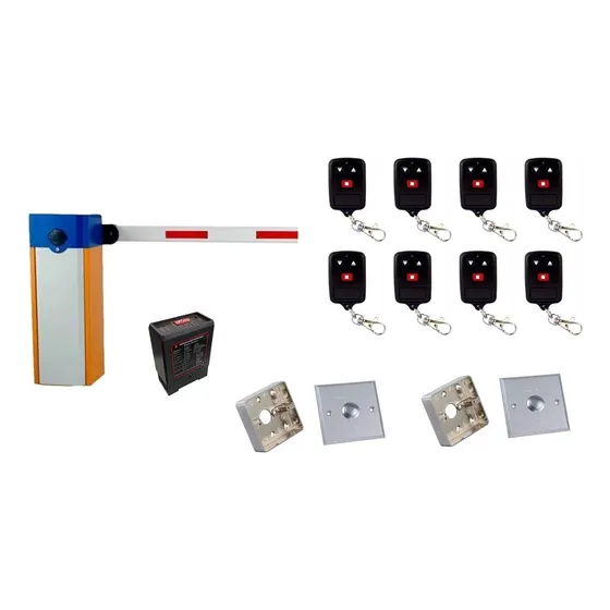 Kit Basico Barrera Vehicular Pluma De 6 Mts 5 Seg 8 Controle