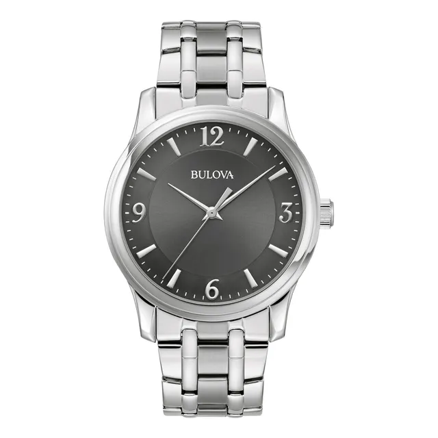 Reloj Bulova Corporate 96a307 Original Para Hombre Ts Color de la correa Plateado Color del bisel Plateado Color del fondo Gris