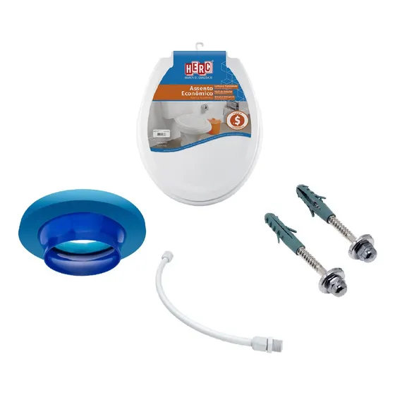  Assento Sanitário E Acessórios P/instalação Com Cx Acoplada
