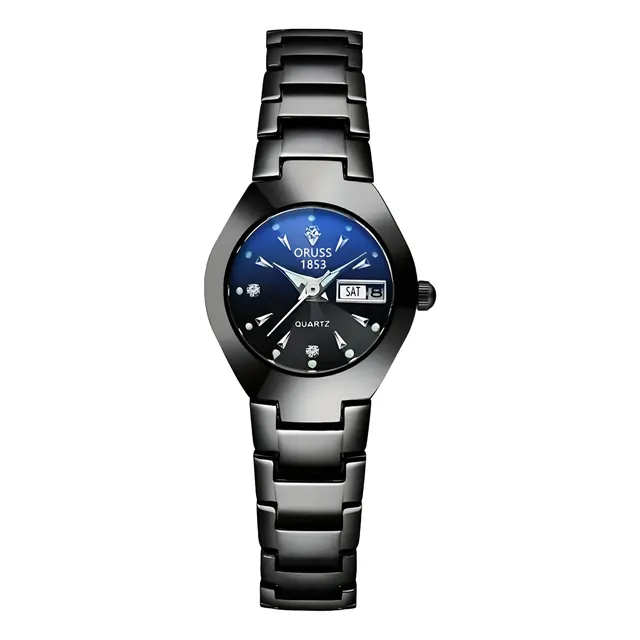 Reloj De Mujer Oruss Doble Calendario Brillo En Oscuridad