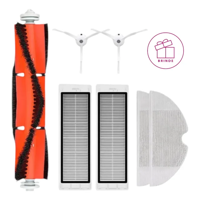Kit Filtros Reposição Para Roborock Filtro Escova S6 S5 Pure