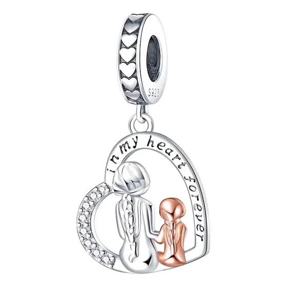 Charms Dije Para Pulsera Collar Madre Hija Mama Apto Pandora