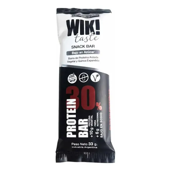 15 Barras Cereal Wik Taste Fit 30% Proteinas Sin Tacc Vegano