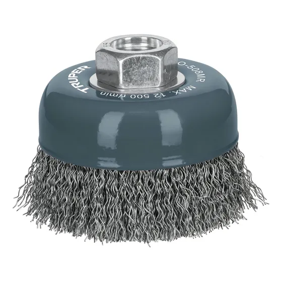 Grata Copa Alambre 3 Para Pulidora Multirosca Truper 100857 Color Gris