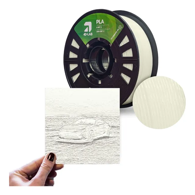 Filamento Pla Premium De 1,75mm  Para Litofanias Blancohueso