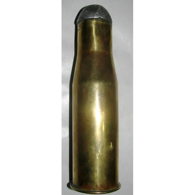 Bala Antigua De Bronce C/ Cabeza Desctivada Para Cañon