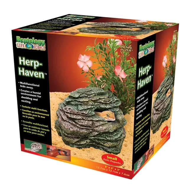Penn Plax Cueva O Casa Reptiles Mediana, 18 X 15 X 11  Cms