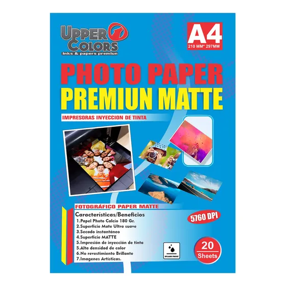 Papel Calcio Opalina Mate 180 Gr. A4 X 20 Hojas