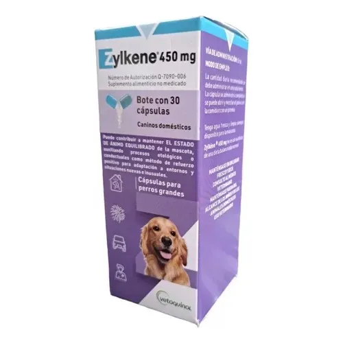 Vetoquinol Zylkene 450 Mg Para Perros 30 Cápsulas