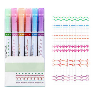 Curvos De Colores Con 6 Formas Curvas Diferentes Highlighter Curvos De Colores Con 6 Formas Curvas Diferentes Highlighter