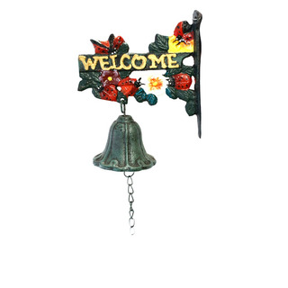 Sino De Ferro Welcome Com Flores E Joaninhas - Ai 13025 Sino De Ferro Welcome Com Flores E Joaninhas - Ai 13025