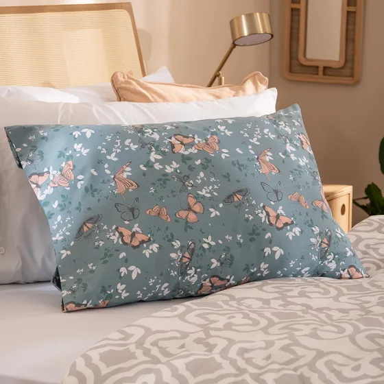 Funda De Almohada Queen Size Estampado Crisálidas 