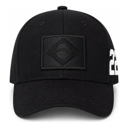 Boné Patriota Militar Tático Brasil Aba Curva Ajustável Preto Único