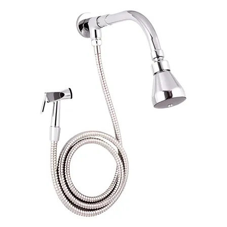 Chuveiro Metal Com Desviador Aquecedor A Gas E Solar Prateado Cromado