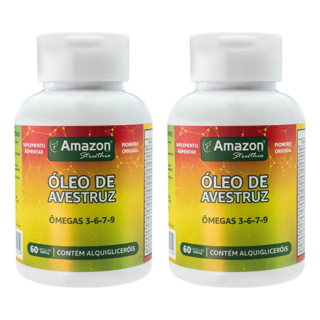 Óleo De Avestruz Amazon Struthio Em Cápsulas 2 Un 120 Caps 
