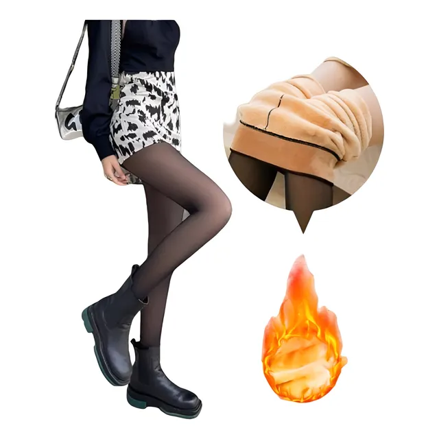  Medias Calza Termica Leggins Efecto Piel Con Corderito