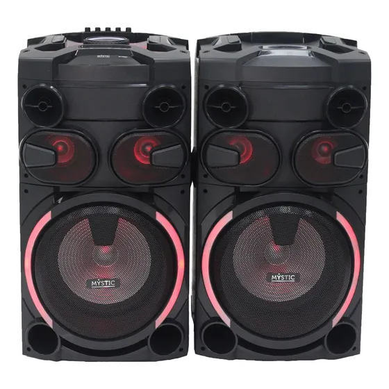 Corneta Recargable C/bluetooth Luces Led Mystic