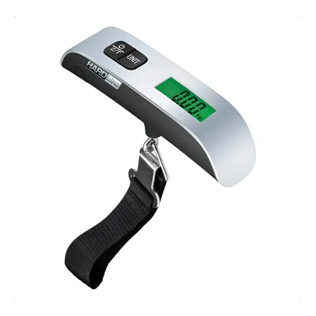 Balança Hardline Para Malas De Viagem Digital Portátil Até 50kg Mão Trava Mala Bagagem Prateado Moderna Pratica