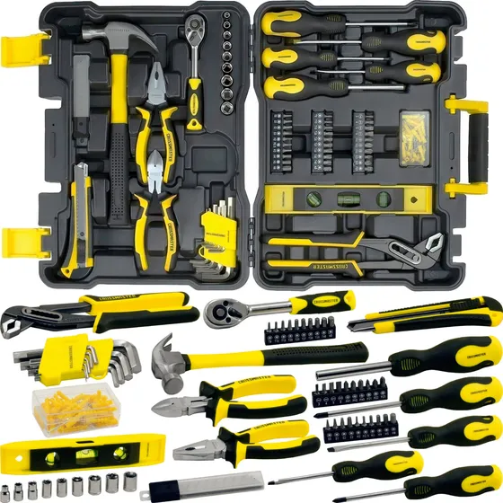 Juego Set De Herramientas Manuales Crossmaster Maleta 153 Pz
