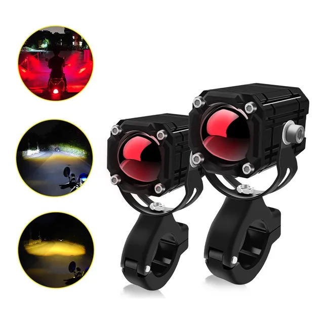 2pz Faros De Lupa For Moto Antiniebla 4 Modos H4 H6 Ba20d