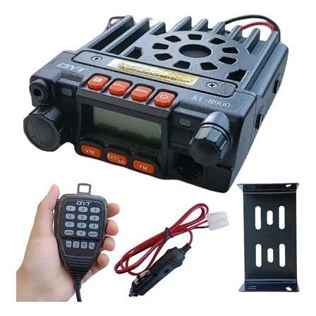 Rádio Py Comunicado 20km Qyt 8900 Uhf Vhf 200 Canais 12v 25w