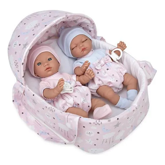 Muñecos Reborn Elegance 26cm Babis Gemelos Porta Bebe 60695