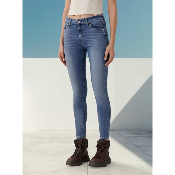 Jean Tucci Ann Sk Hw Mid Blue Custom