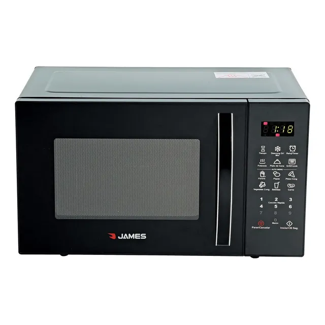 Horno Microondas James J23 Mdn Digital Negro Con Grill Kirko