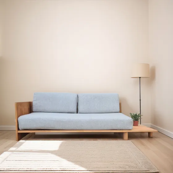 Sillon Sofa Cama Madera Pino Con Mesa A Pedido 240x100