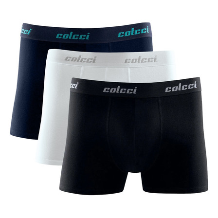 Kit Com 3 Cuecas Boxer AlgodĂŁo Cotton Original Colcci Kit Com 3 Cuecas Boxer AlgodĂŁo Cotton Original Colcci