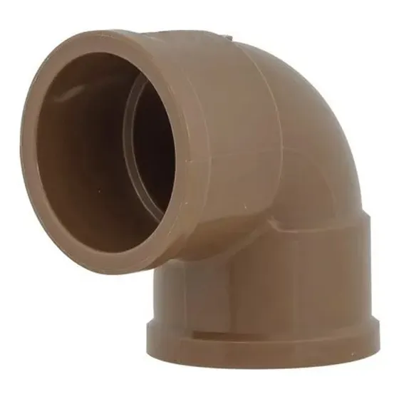 Cotovelo Joelho 90° Soldável Marrom 25mm 3/4 5 Peças