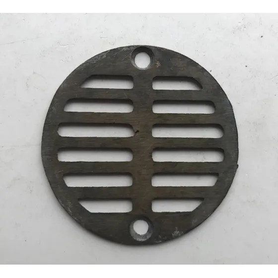 Tapa Rejilla Rayas Para Centro De Piso De Bronce