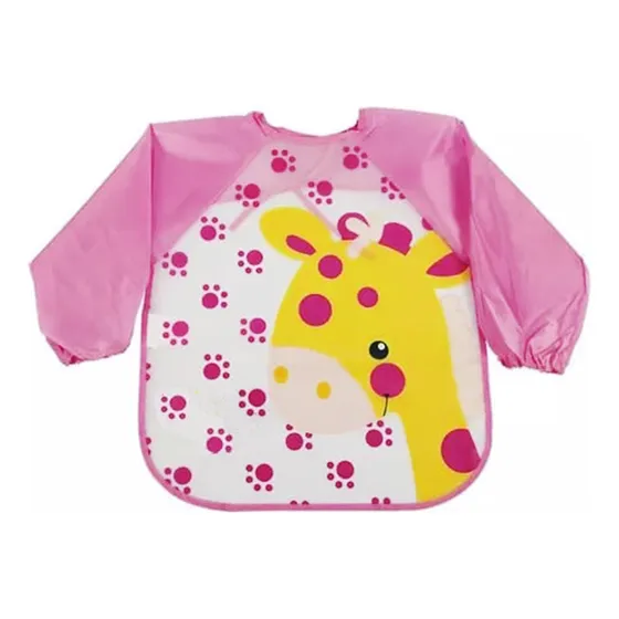 Babero Delantal Bebés Y Niños De Manga Larga Impermeable