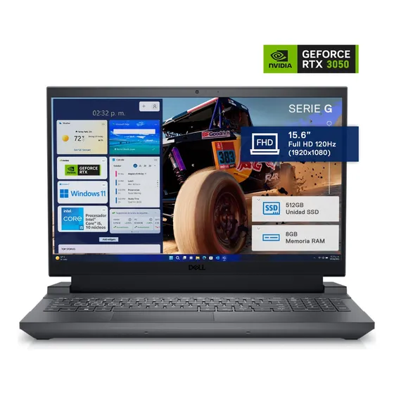 Laptop Dell Gaming Nbg15 Ci5 13450hx Rtx 3050 8gb Ram 512ssd Negro