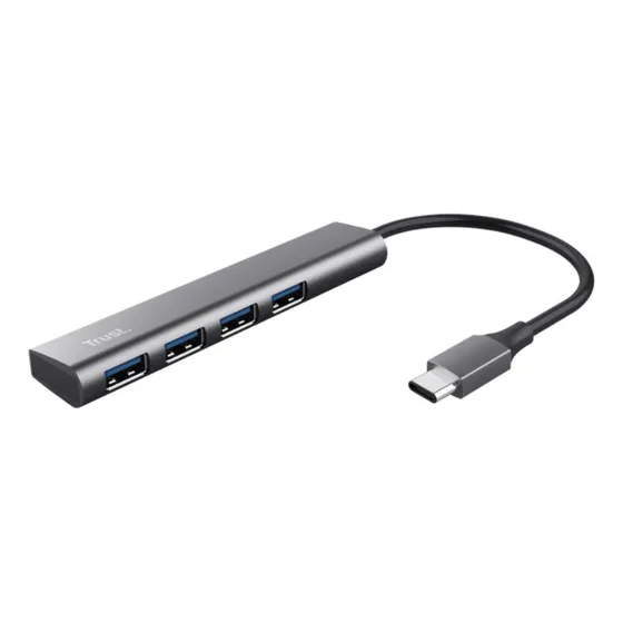Hub Halyx Usb C 4 Portas Adaptador Usb Aluminio T24948 Trust