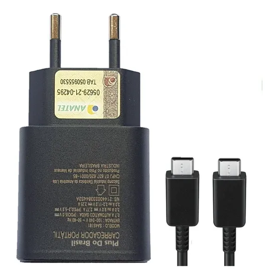 Carregador Para Samsung 25w Turbo S22 Plus Ultra S21 S20 Br