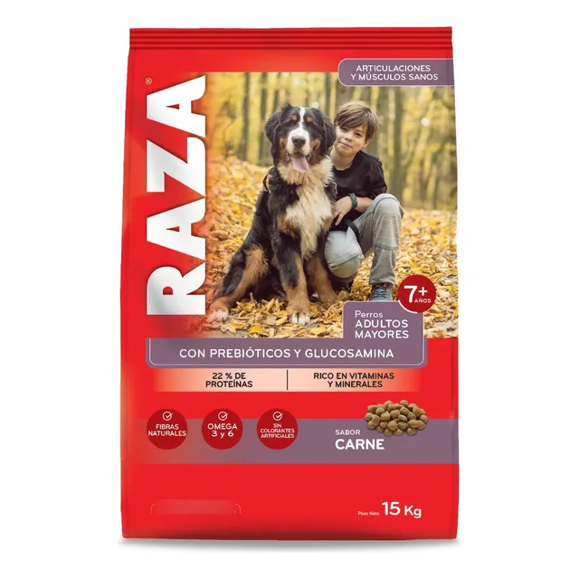 Raza Perros Mayores Carne 15 Kg