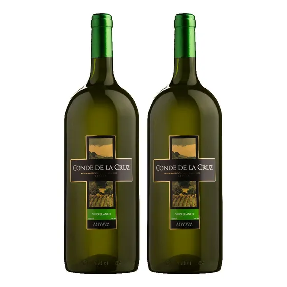 Vino Conde De La Cruz Blanco 1500ml X 2 Unidades