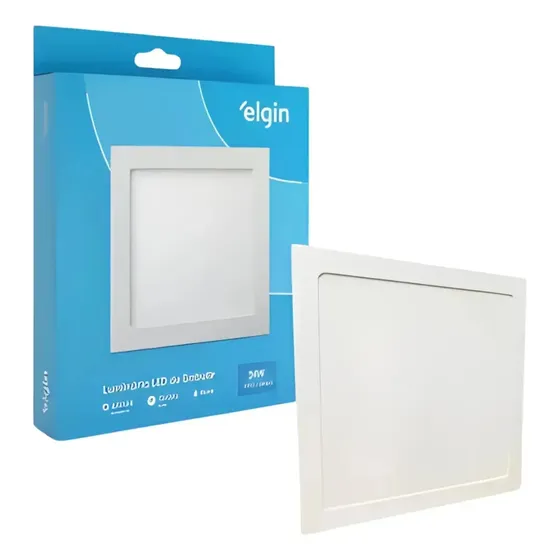 Luminaria Led De Embutir 24w 6500k Elgin Branco