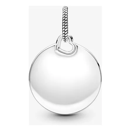 Charm Prata Pendente Redondo Gravável