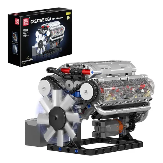 Mold King Bloques De Construcción De Motor V-8 Visibles V8, 