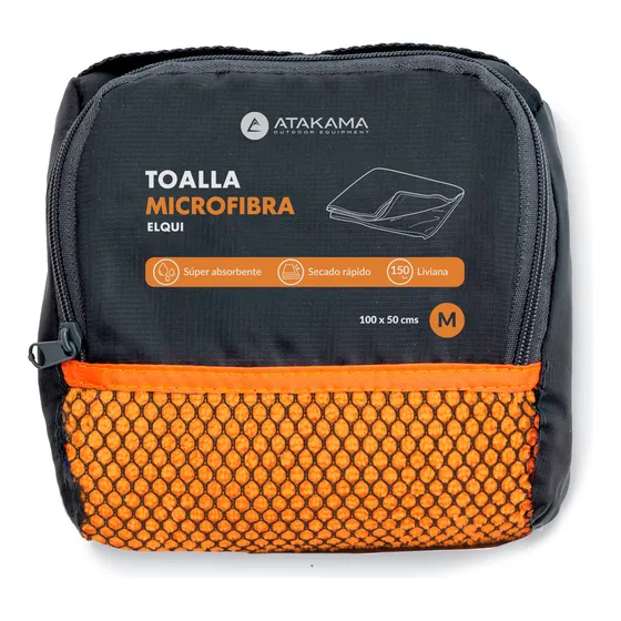 Toalla Microfibra Elqui M Atakama Outdoor Color Naranja